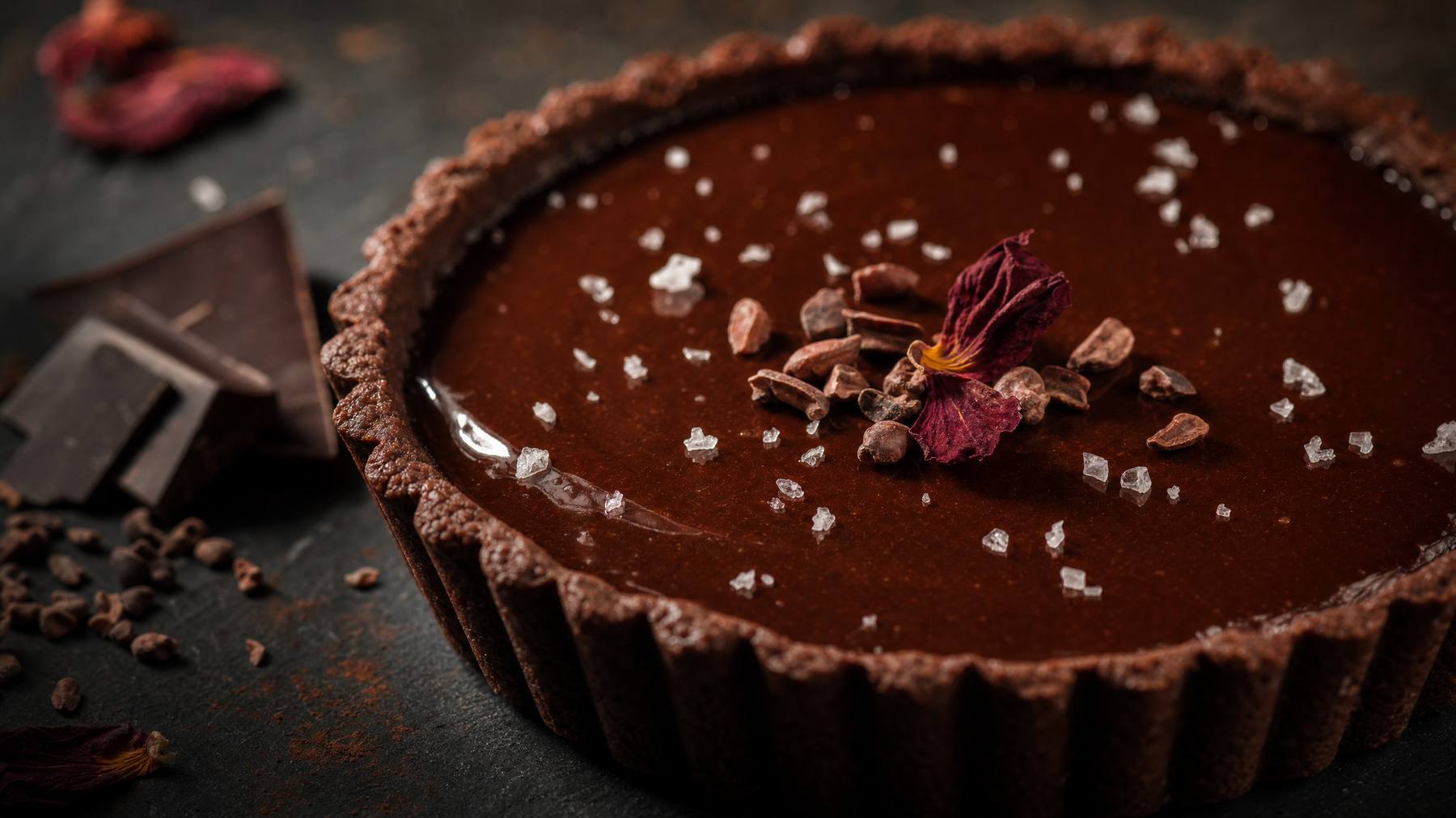 Dark chocolate tart